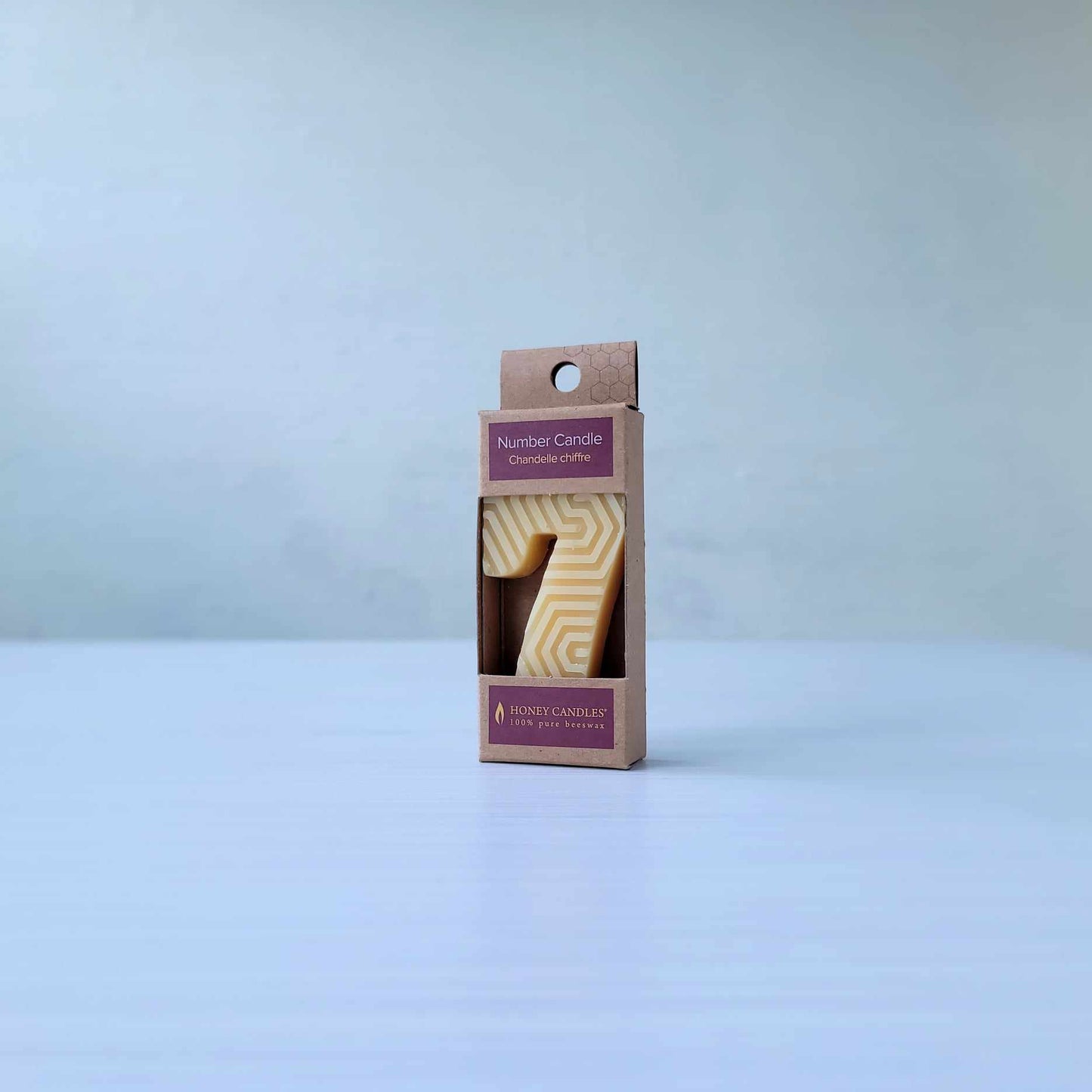 Number 7 candle, all natural. Yann Haute Patisserie, authentic French dessert bakery for the best croissants, cakes, chocolate, bread & macarons! Visit our yellow house at 320, 23rd Ave SW in Calgary.