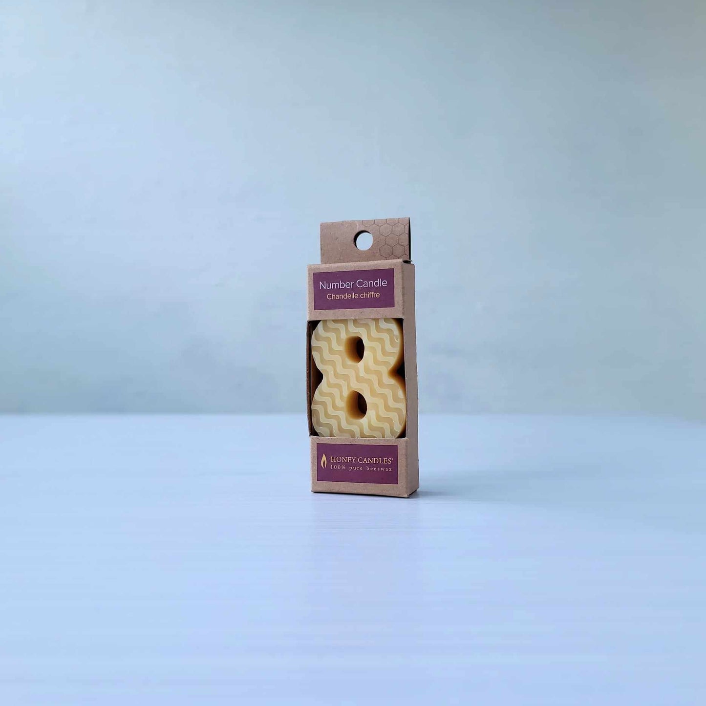 Number 8 candle, all natural. Yann Haute Patisserie, authentic French dessert bakery for the best croissants, cakes, chocolate, bread & macarons! Visit our yellow house at 320, 23rd Ave SW in Calgary.