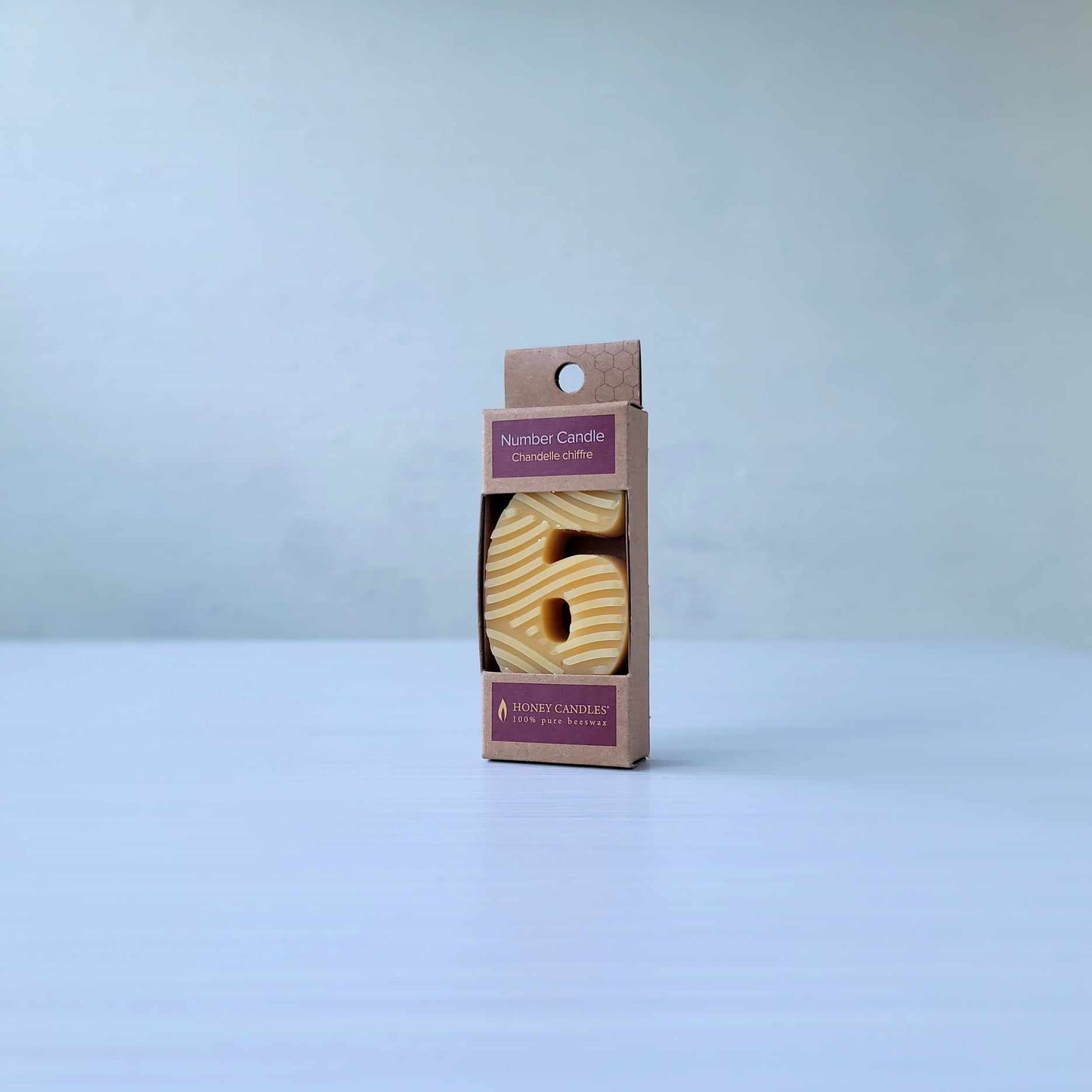 Number 6 candle, all natural bees wax. Yann Haute Patisserie, authentic French dessert bakery for the best croissants, cakes, chocolate, bread & macarons! Visit our yellow house at 320, 23rd Ave SW in Calgary.