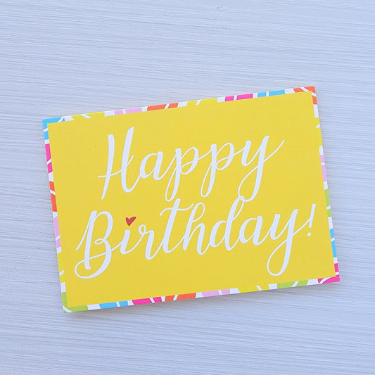 Happy birthday card for your message! - Yann Haute Patisserie, French desserts and bakery shop in Calgary. Best pastries like macarons, cakes, birthday cakes, bread, ice cream and almond croissants!