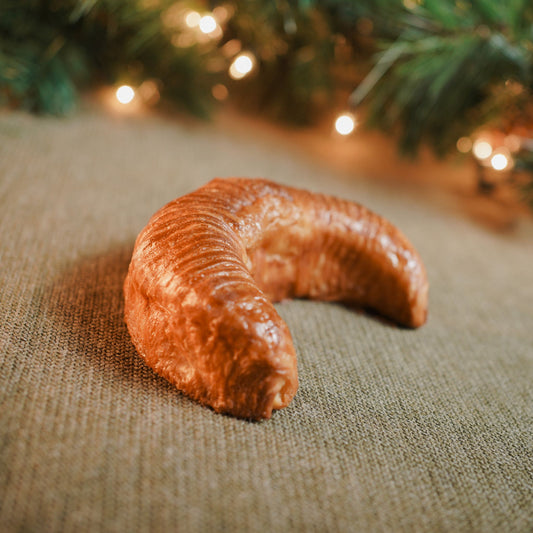 Caramel Rice Pudding Croissant filled with vanilla rice pudding and salted caramel from Yann Haute Patisserie.
