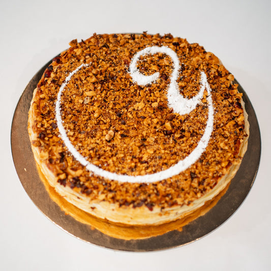 Celebrate the New Year with our Galette des Rois 2025!

Indulge in the buttery, flaky layers of this traditional French treat, filled with our delicious hazelnut crunch, hazelnut cream filling.