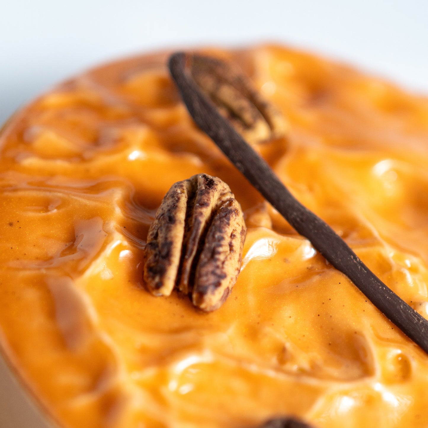 Premium Dessert with Honey Caramelized Pecans close up cake