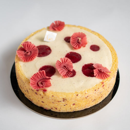 lady finger biscuit dessert with raspberries