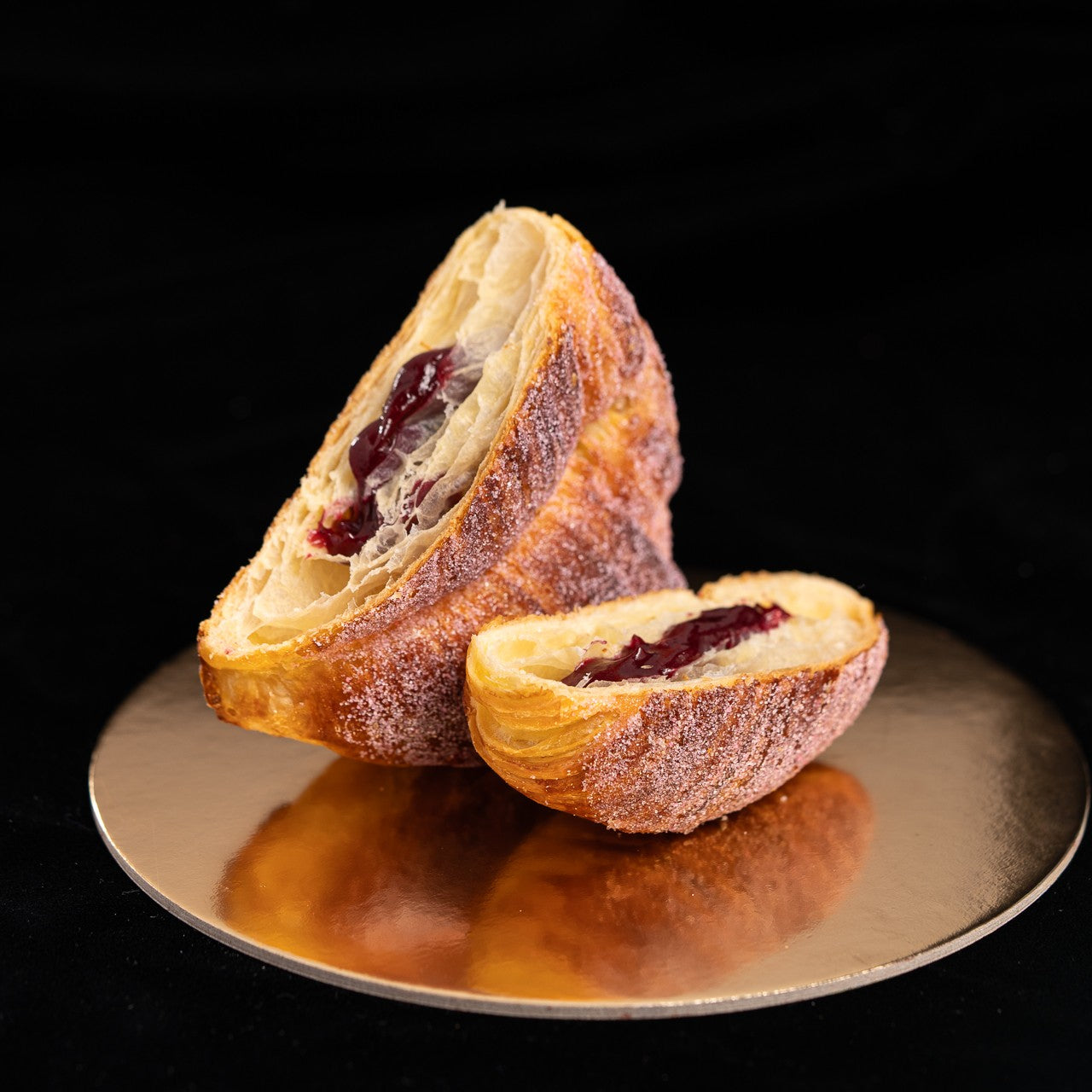A croissant for two: Love Struck in the berry best way!

A heart shaped croissant with a red berry compote heart.&nbsp;