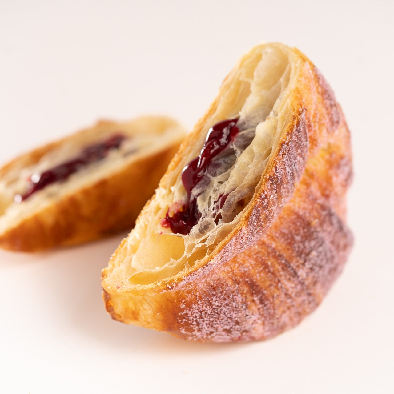 A croissant for two: Love Struck in the berry best way!

A heart shaped croissant with a red berry compote heart.&nbsp;
