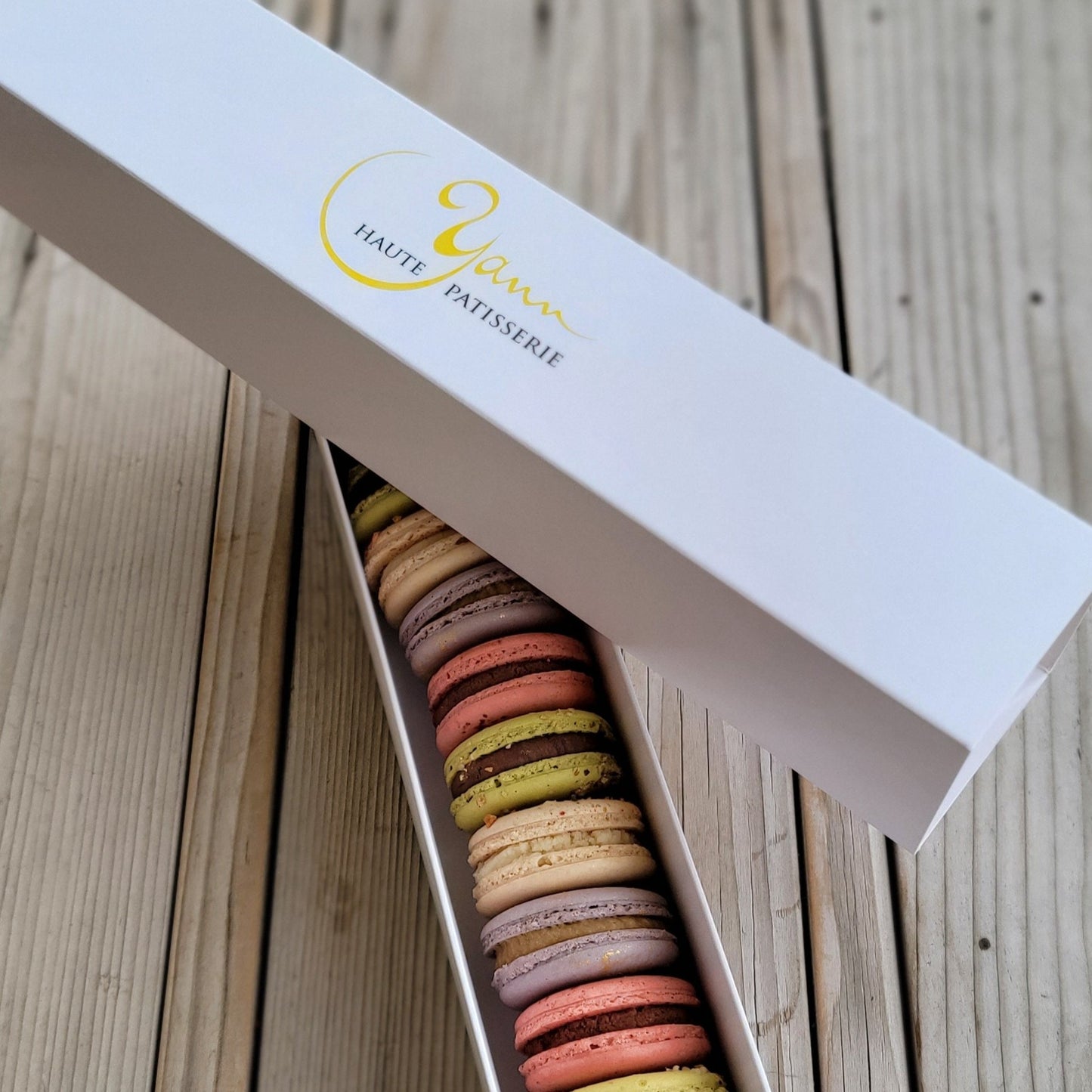 Authentic almond flour macarons from Yann Haute Patisserie, Calgary.